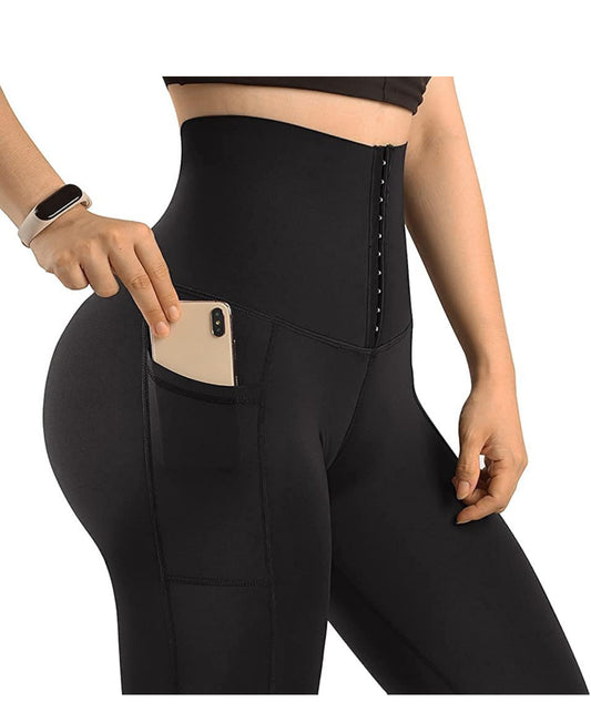 High waist corset body shaper leggings